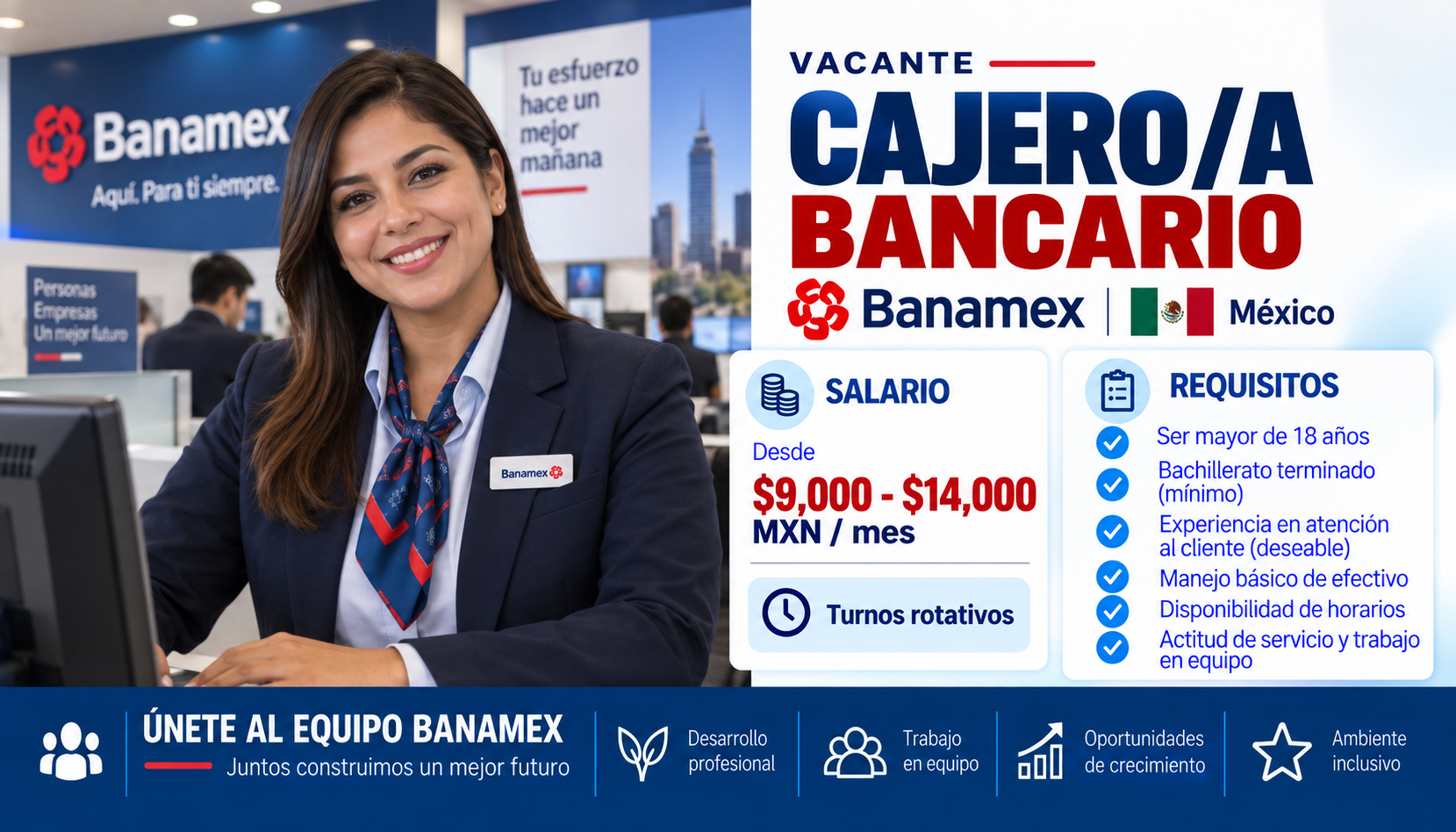 Cajero Bancario Banamex México